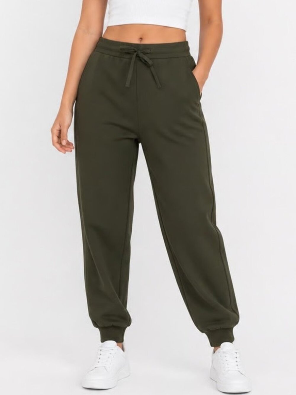 Prologue Olive Green Drawstring Jogger Pants